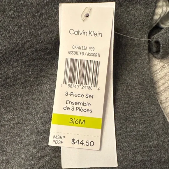 Calvin Klein Gray Baby three piece set - Picture 4 of 4